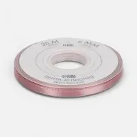 Лента атласная TEIRA, двухсторонняя, 6 мм, 25&plusmn;1 м, розовая №164