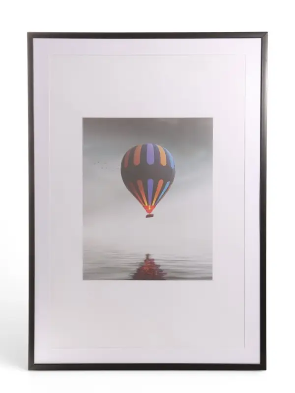 Фоторамка ПВХ на 1 фото Ellis 60&times;90 см с паспарту, чёрный (пластиковый экран)