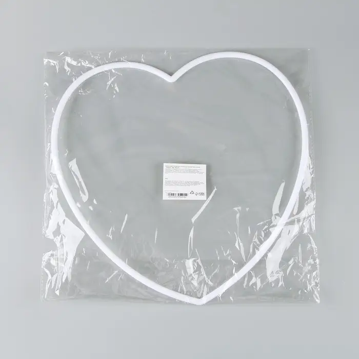 Основа для ловца снов «Сердце», белая, 35×35×0.7 см
