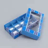 Коробка складная для 8 конфет &laquo;С Днем защитника Отечества&raquo;, 9.8&times;17.7&times;3.5 см