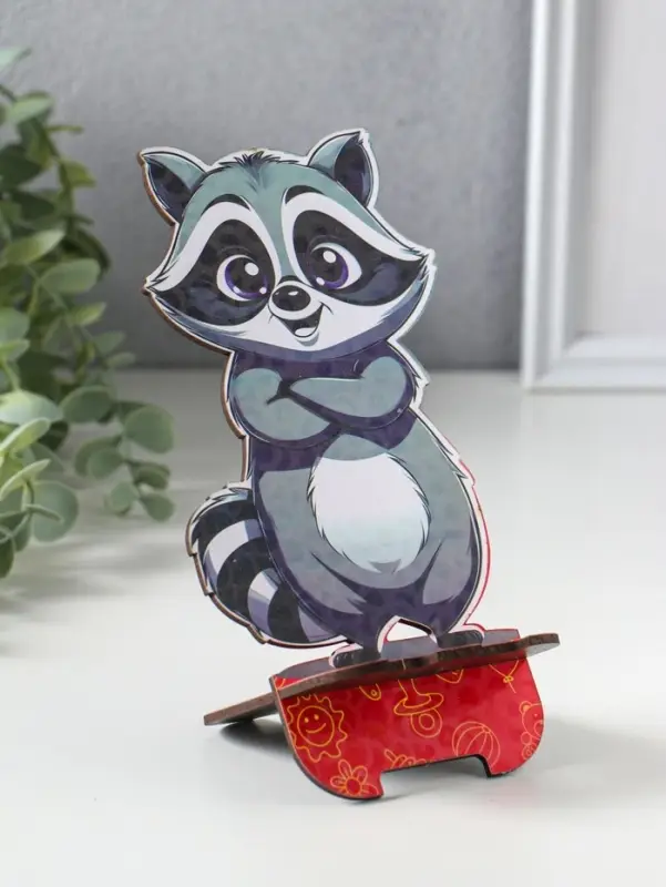 Подставка для телефона, планшета &laquo;Енот&raquo;, 19&times;10 см