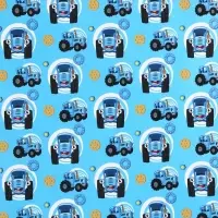 Упаковочная бумага, 70х100 см, Синий трактор Упаковочная бумага, 70х100 см, Синий трактор