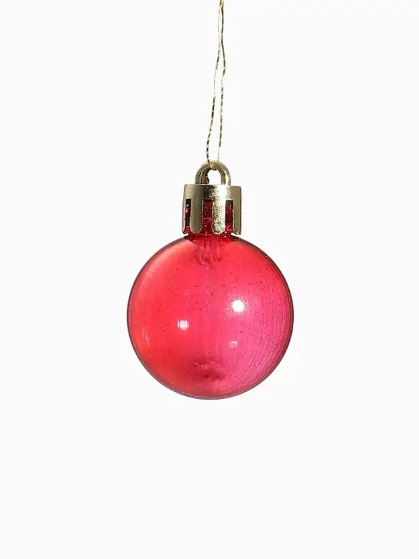 Ёлочные игрушки &laquo;Шедар&raquo;, шары новогодние, d=3 см, набор 12 шт. шёлк, розово-красный