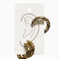 Серьги и каффы QF &laquo;Леопард&raquo;, набор, цвет золото