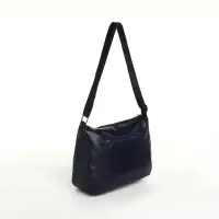 Сумка женская кросс-боди на молнии, 28&times;10&times;20 см, однотонная, тёмно-синяя