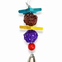 Игрушка для птиц "Лоза-звезда", 16 см, микс цветов
