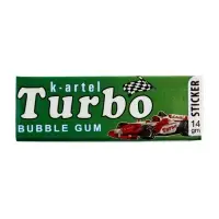 Жевательная резинка Turbo ассорти вкусов с наклейкой, 14 г