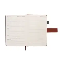 Ежедневник недатированный формат А5, с хлястиком, 128л, линия, пвх, Коричневый Ежедневник недатированный формат А5, с хлястиком, 128л, линия, пвх, Коричневый