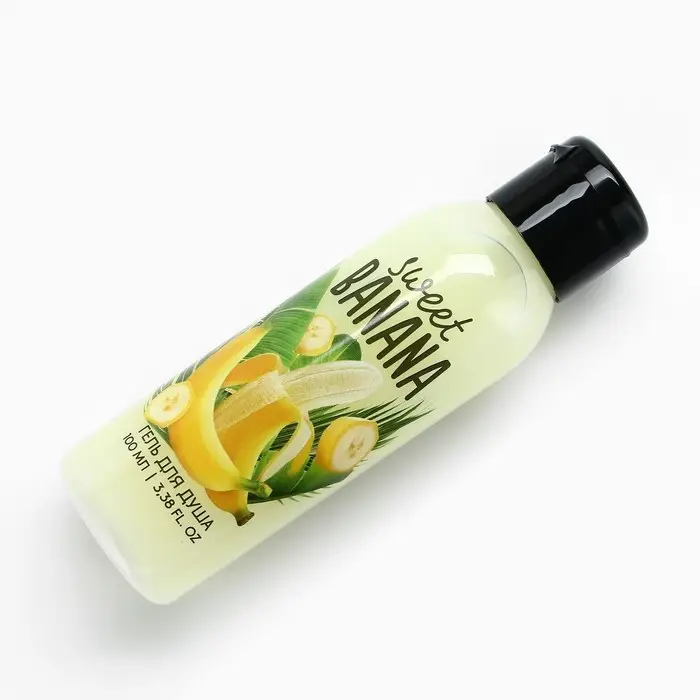 Гель для душа женский, 100 мл, аромат банана, BEAUTY FOX