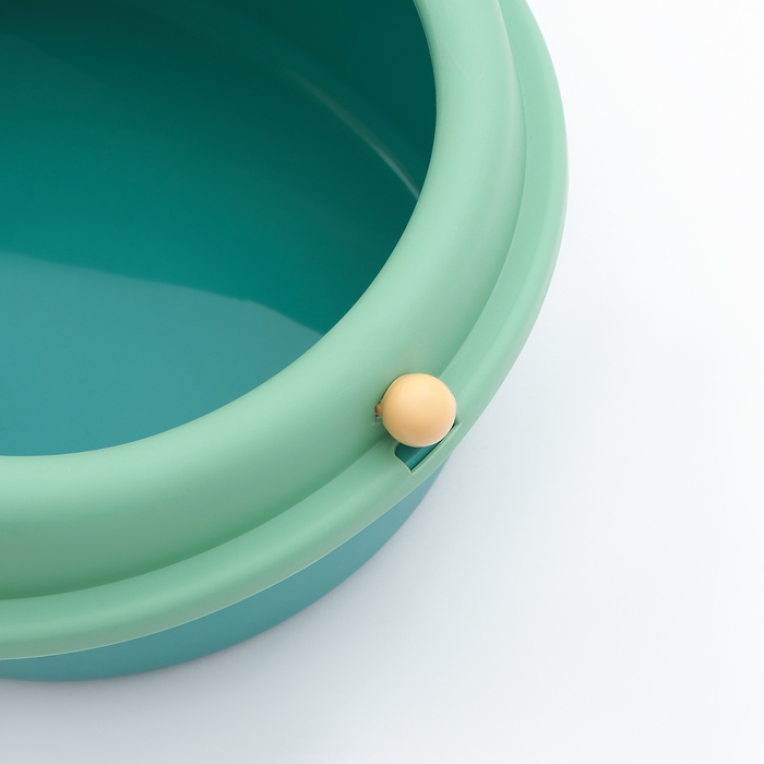 Туалет с бортом округлый 40 х 33,8 х 25,5 см, зелёный/оранжевый Туалет с бортом округлый 40 х 33,8 х 25,5 см, зелёный/оранжевый