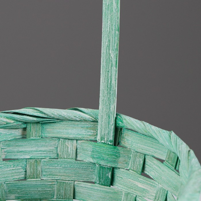 Набор корзин плетеных, 16x10/32, 18x10/34, 21x10/36, см, бирюзовый, бамбук Набор корзин плетеных, 16x10/32, 18x10/34, 21x10/36, см, бирюзовый, бамбук