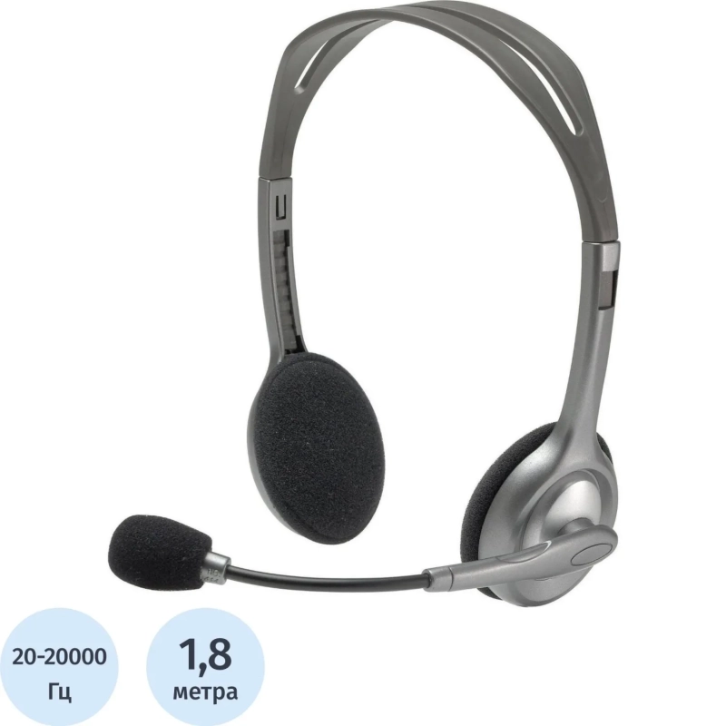 Гарнитура Logitech Stereo Headset H110 (981-000271) 2xmini jack