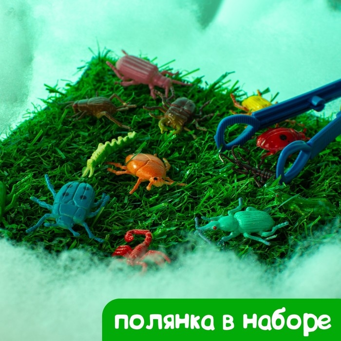 Развивающий набор «Умные букашки»: резиновые фигурки, полянка, по методике Монтессори Развивающий набор «Умные букашки»: резиновые фигурки, полянка, по методике Монтессори