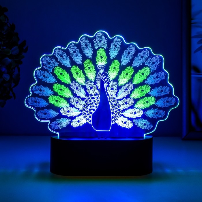 Светильник сенсорный Светильник сенсорный "Павлин" LED USB (90см) от батареек 3xАА черный 17,8х5,5х16,5 см RISALUX 76522