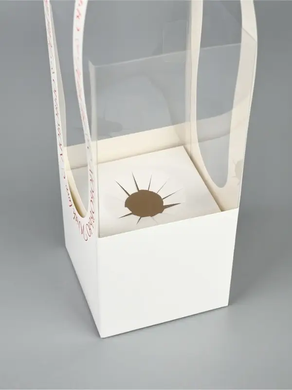 Коробка для цветов складная &laquo;С любовью&raquo;, 10&times;45&times;10 см