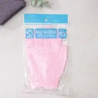 Мочалка - перчатка массажная Доляна, 14&times;18 см, однотонная, МИКС