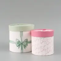 Набор шляпных коробок 2 в 1 &laquo;Бант&raquo;, 12&times;12 см, 15&times;15 см