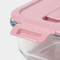 Контейнер Доляна Cook and Freeze, 380 мл, 15&times;11&times;5.5 см, с крышкой, жаропрочное стекло, МИКС