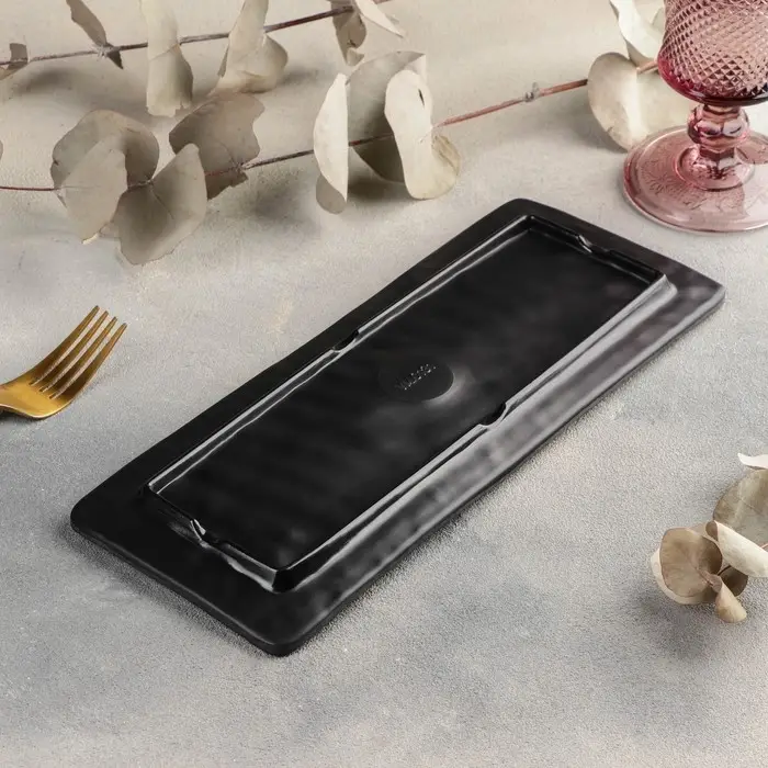 Блюдо сервировочное &laquo;Чёрный Восток&raquo;, 28.5&times;11&times;1.5 см, пластик, чёрное