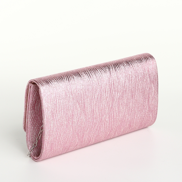 Сумка-клатч на магните, цвет розовый