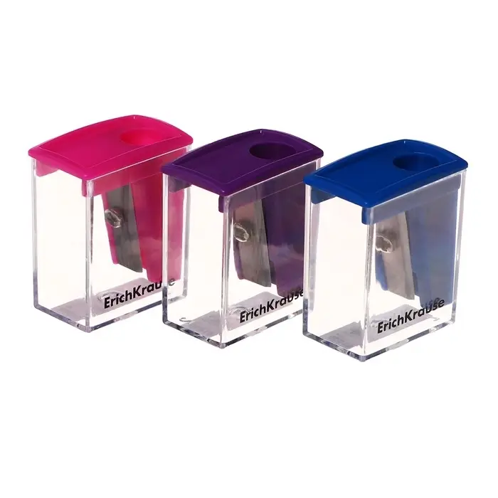 Точилка ErichKrause. City Mini Vivid, с контейнером, МИКС