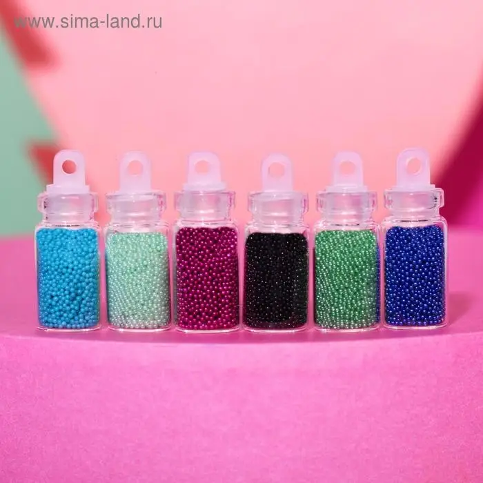 Набор бульонок для декора ногтей Hello, winter!, 12 цветов Набор бульонок для декора ногтей Hello, winter!, 12 цветов