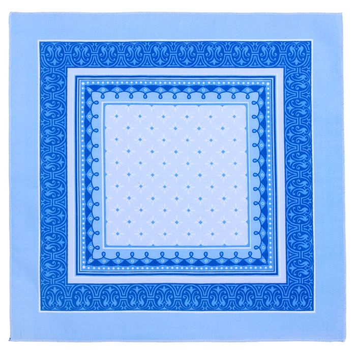 Мужские носовые платки  Мужские носовые платки "Этель" размер 30х30 см, (набор 12 шт,), цвет синий, рисунок МИКС