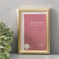 Фоторамка для фото 10х15 см "Oframe", пластик, золото, (пластиковый экран)