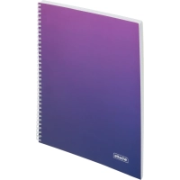 Бизнес-тетрадь А4 96л Attache Градиент Фиолет клетка, 65г, греб, УФ-лак