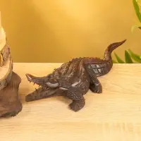 Сувенир "Аллигатор" дерево Суар, 30х10х6 см, цв. коричневый
