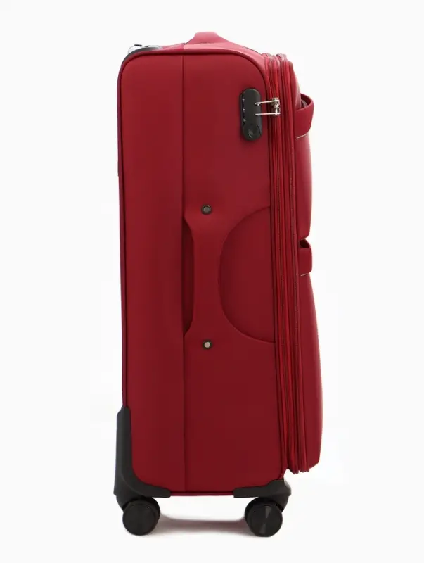 Чемодан на колёсах TEXTURA, кодовый замок, с увеличением, 47&times;30&times;78 см, 28", красный