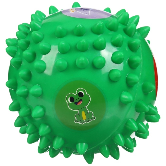 Развивающий тактильный мячик  Развивающий тактильный мячик "Ежик", диаметр 9 см, с пищалкой, в пакете, Крошка Я