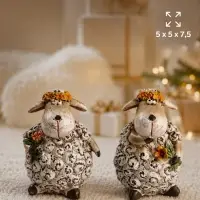 Фигурка &laquo;Барашки с венками&raquo;, набор 2 шт., 5&times;5&times;7.5 см