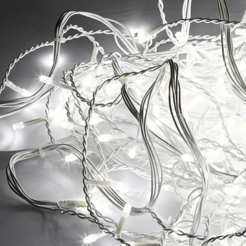 Гирлянда светодиодная сосулька 300л.LED бел,бел.каб 5.64х0.56м+1.5м Е96354