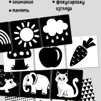 Книжки - гармошки картонные детские &laquo;Смотри, малыш!&raquo;, набор 6 шт.