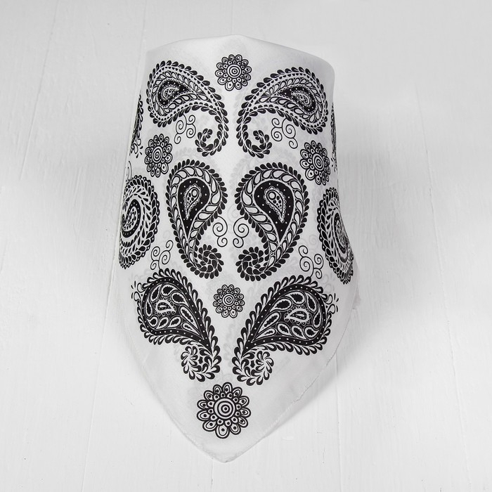 Бандана «Огурцы», взрослая, 50х50см, цвет белый Бандана «Огурцы», взрослая, 50х50см, цвет белый