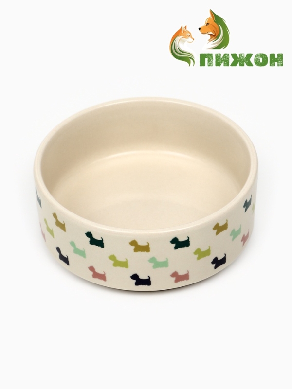Миска керамическая  Миска керамическая "Цветные собачки", 200 мл, 10,5 х 4 см