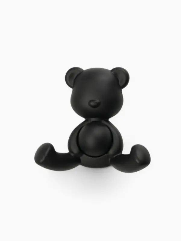 Крючок мебельный CAPPIO BEAR, двухрожковый, цвет черный