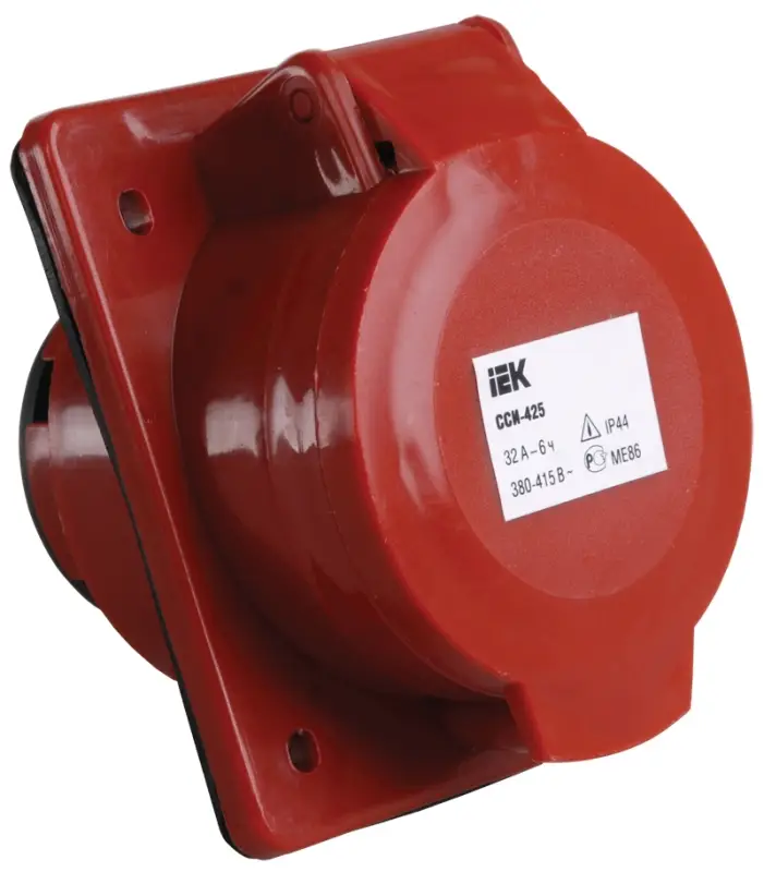 Розетка встраиваемая ССИ-425 3P+PE+N 32А 380В IP44 IEK