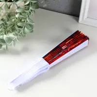 Веер пластик, текстиль "Бабочки и цветы" МИКС 23 см Веер пластик, текстиль "Бабочки и цветы" МИКС 23 см