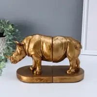 Держатели для книг полистоун "Носорог" набор 2 шт 12х26,5х15 см