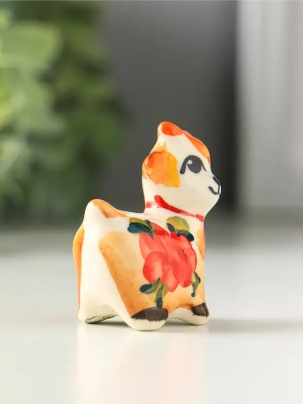 Фигурка фарфор &laquo;Козлик Иванушка&raquo;, 4.8 см, гжель, цветная, МИКС