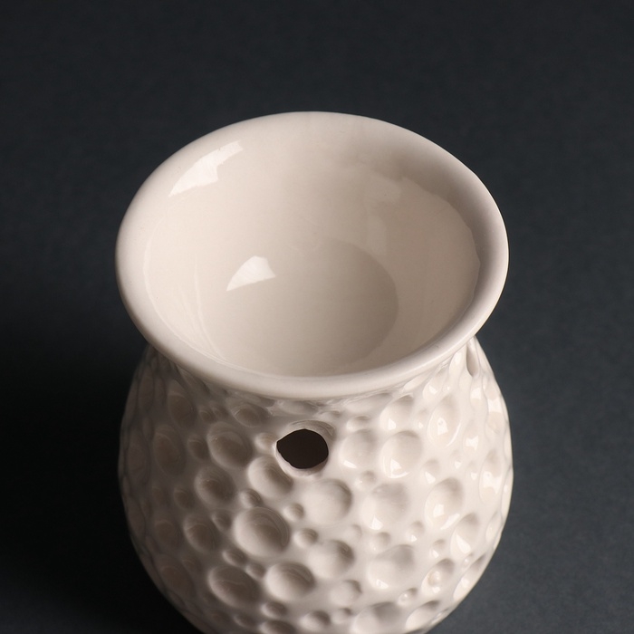 Аромалампа керамика  Аромалампа керамика "Пузырьки" белый 8,5х8,5х9,5 см