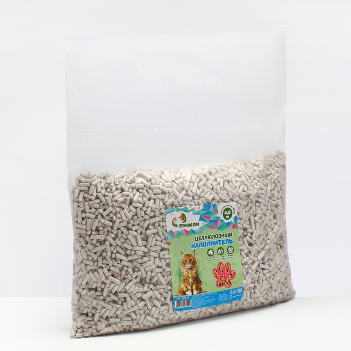 Наполнитель целлюлозный Наполнитель целлюлозный "Пижон" 4,6 кг впитываемость до 10 л