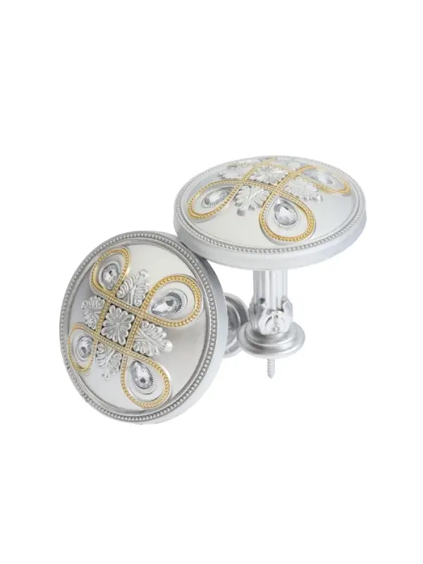 Держатель для штор CAPPIO KS033, d=98 мм, цвет серебро с золотом, 2 шт.