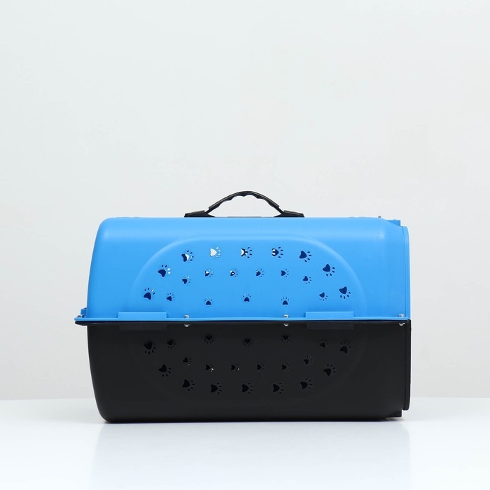 Переноска для животных пластиковая с металлической дверью 47 х 30 х 35 см, вес до 12 кг, голубая   9 Переноска для животных пластиковая с металлической дверью 47 х 30 х 35 см, вес до 12 кг, голубая   9