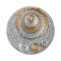 Крючок для штор CAPPIO KS038, d=11 см, цвет серебро золото, 2 шт