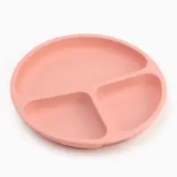 Тарелка детская секционная, 3 секции, розовый, Mum&Baby Тарелка детская секционная, 3 секции, розовый, Mum&Baby