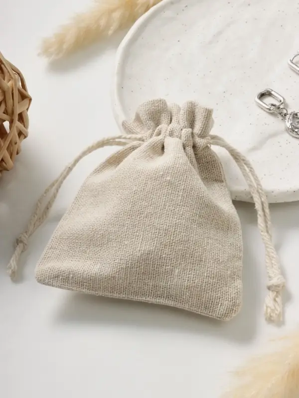 Мешочек подарочный «Лён» 10×12, бежевый Мешочек подарочный «Лён» 10×12, бежевый