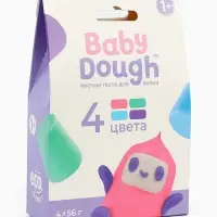 Тесто BabyDough 4 шт в коробке розовый щипок №1